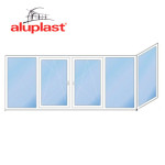 Г-образный балкон Aluplast