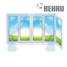 Г-образный балкон Rehau