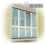 Лоджия Rehau, низ - стеклопакет