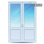 Двустворчатые двери Rehau 